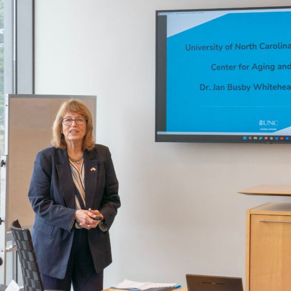 Dr Jan Busby-Whitehead at the 2025 Aging and the Family symposium