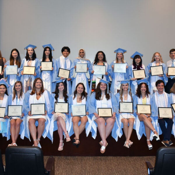 Members of the Clinical Laboratory Science Class of 2025, with CLS faculty at the graduation ceremony